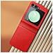 Cover A Libro Per Samsung Galaxy Z Flip5, Linguetta Magnetica Chesterfield Rossa - Foto miniatura 3