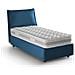 Letto Singolo Luna, Letto Contenitore Con Rivestimento In Tessuto, 100% Made In Italy, Apertura Laterale, Adatto Per Materasso Cm 80x190, Blu - Foto miniatura 3