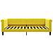 Divano Letto Estraibile Con Cassetti Giallo 100x200cm Velluto - Foto miniatura 6
