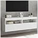 Mobili Tv A Parete Con Luci Led 2pz Bianchi 60x30x40 Cm - Foto miniatura 1