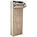 Scarpiera Slim Da Interno A 5 Ante Con Doppio Scomparto In Legno Camilla - Burlywood - Foto miniatura 1