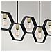 Lampadario Industrial Nordico Bismarck Acciaio Nero Terra 5 Luci E27 - Foto miniatura 4
