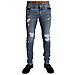 Jeans Skinny In Denim Di Cotone Strappato Azzurro - It44 - Xs - Foto miniatura 1