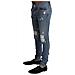 Jeans Skinny In Denim Di Cotone Strappato Azzurro - It44 - Xs - Foto miniatura 2