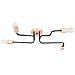 Lampadario Timbo 4 Nero Sl. 1669 - Soppalco Lampadario Nero /legno Naturale 16.5x75x58 Cm - Foto miniatura 1