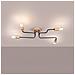 Lampadario Timbo 4 Nero Sl. 1669 - Soppalco Lampadario Nero /legno Naturale 16.5x75x58 Cm - Foto miniatura 3