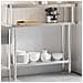 Tavolo Lavoro Cucina Con Ripiano 110x30x120 Cm Acciaio Inox - Foto miniatura 1
