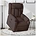 Poltrona Alzapersona Reclinante Elettrica Marrone Scuro Tessuto - Foto miniatura 2