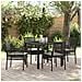Set da pranzo da giardino in 5 pezzi con cuscini in polyrattan nero - Foto miniatura 2