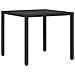 Set da pranzo da giardino in 5 pezzi con cuscini in polyrattan nero - Foto miniatura 5