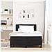 Letto Box Spring con Materasso Nero 120x200 cm Velluto - Foto miniatura 2