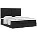Struttura Letto Pouf con Materassi Nero 200x200 cm in Tessuto - Foto miniatura 4