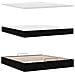 Struttura Letto Pouf con Materassi Nero 200x200 cm in Tessuto - Foto miniatura 8
