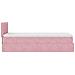 Struttura Letto Pouf con Materasso Rosa 100x200 cm Velluto - Foto miniatura 8