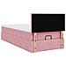 Struttura Letto Pouf con Materasso Rosa 100x200 cm Velluto - Foto miniatura 9