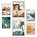 Set Di 6 Stampe Natura Complessa 3 In Sfondi Astratti Dipinti Decorativi Estetici Per Il Tuo Soggiorno, Camera Da Letto, Casa A3 & A4 Cornice Bianca - Foto miniatura 1