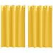 Tende con tende 2 pcs giallo senape Poliestere - Foto miniatura 1