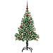 Albero di Natale Artificiale Imbiancato con Luci LED 150 cm - Foto miniatura 3