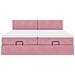 Struttura Letto Pouf con Materassi Rosa 160x200 cm Velluto - Foto miniatura 8