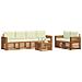 Set divani 7 pcs Naturale e Crema Legno di Acacia Massello - Foto miniatura 3