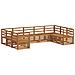 Set divani 9 pcs Naturale Legno di Acacia Massello - Foto miniatura 1