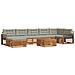 Set divani con cuscino 8 pcs Grigio Naturale e Chiaro - Foto miniatura 1
