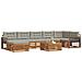 Set divani con cuscino 8 pcs Grigio Naturale e Chiaro - Foto miniatura 3