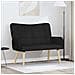 Sofa a Due Posti Nero 115 x 61 x 87 cm Tessuto - Foto miniatura 2