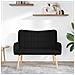 Sofa a Due Posti Nero 115 x 61 x 87 cm Tessuto - Foto miniatura 3
