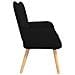 Sofa a Due Posti Nero 115 x 61 x 87 cm Tessuto - Foto miniatura 5