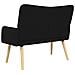 Sofa a Due Posti Nero 115 x 61 x 87 cm Tessuto - Foto miniatura 6