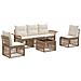 Set Divano da Giardino 6 pcs Beige polyrattan - Foto miniatura 1