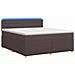 Letto box spring con materasso Marrone Scuro 140 x 200 cm - Foto miniatura 1