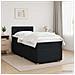 Letto box spring con materasso Nero 90 x 200 cm Tessuto - Foto miniatura 2