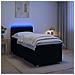 Letto box spring con materasso Nero 90 x 200 cm Tessuto - Foto miniatura 4