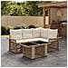 Set Divano da Giardino 5 pz Beige e Bianco Crema polyrattan - Foto miniatura 8