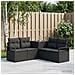 Set di divani 5 pz Nero Rattan sintetico e Acciaio - Foto miniatura 9