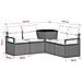 Set di divani 5 pz Nero Rattan sintetico e Acciaio - Foto miniatura 10