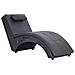 Poltrona Massaggiante Con Cuscino Grigia In Similpelle - Foto miniatura 2