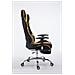 Sedia Gaming Ufficio Limit XL in Tessuto I Poltrona Racing Rinforzata Max 150 kg I Poltrona Ergonomica con Ruote Nero Giallo con Poggiapiedi - Foto miniatura 4