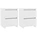 Comodini 2 pz Bianco 30x30x40 cm in Legno Ingegnerizzato - Foto miniatura 2