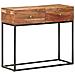 Tavolo Consolle 90x35x75 Cm In Legno Grezzo Di Acacia - Foto miniatura 1