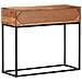 Tavolo Consolle 90x35x75 Cm In Legno Grezzo Di Acacia - Foto miniatura 4