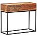 Tavolo Consolle 90x35x75 Cm In Legno Grezzo Di Acacia - Foto miniatura 7
