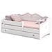 Letto Decorativa Per Bambini Emma White 160x80 Con Un Cassetto + Materasso E Giroletto - Foto miniatura 1
