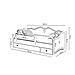 Letto Decorativa Per Bambini Emma White 160x80 Con Un Cassetto + Materasso E Giroletto - Foto miniatura 3