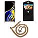 Catena Di Telefoni Cellulari Compatibile Con Samsung Galaxy Note 9 In Marrone Brillante - Coperchio Protettivo In Silicone Con Anelli D'argento, Cinturino In Corda E Custodia Staccabile - Foto miniatura 6