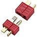 5 Paia T-plug M / f Adattatore Connettore A 2 Pin Oro In Colore Rosso - Foto miniatura 2