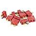 5 Paia T-plug M / f Adattatore Connettore A 2 Pin Oro In Colore Rosso - Foto miniatura 3