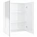 Armadietto A Specchio Per Bagno 60x15x75 Cm Mdf Bianco Lucido - Foto miniatura 2